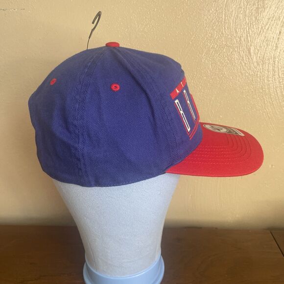 Atlanta Braves ‘47 Blue Red Hitch Double Header Baseline Snapback Adjustable Hat - Picture 3 of 7